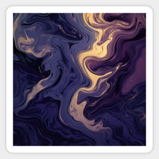 Stylized Surface of Liquid Violet Stone Sticker